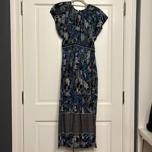 Ulla Johnson Blue floral maxi dress. Cotton/Rayon. Very gently worn.